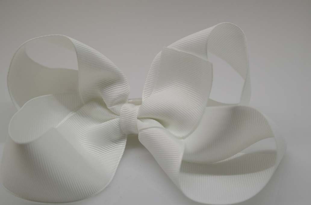 Itty bitty tuxedo hair Bow with colors  White